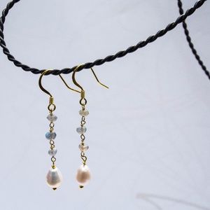 NWT  *Sale* Labradorite and pearl Earrings
